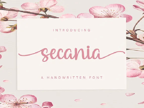 Secania font