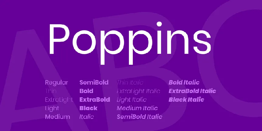 Poppins font