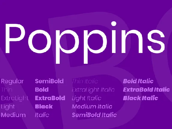 Poppins font