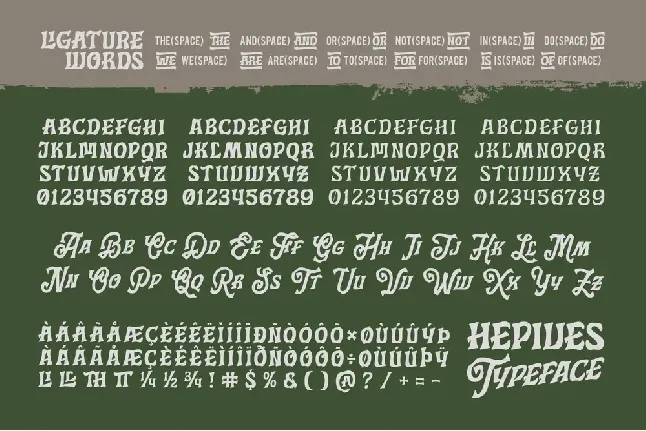 Hepives font