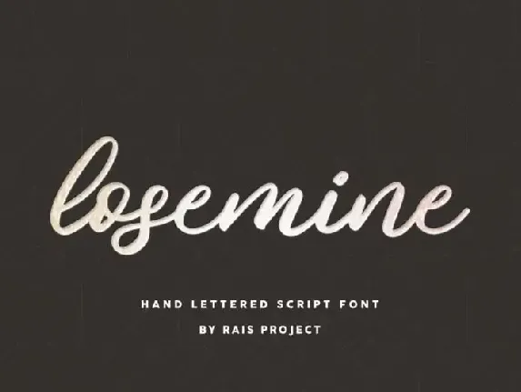 Losemine Calligraphy font