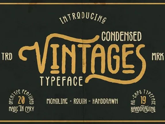 Vintages Typeface font