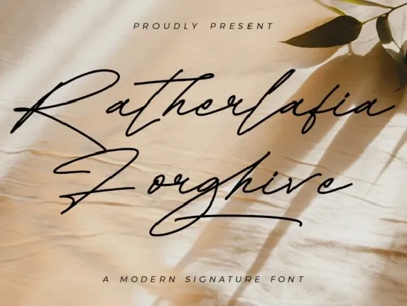 Ratherlafia Forghive font