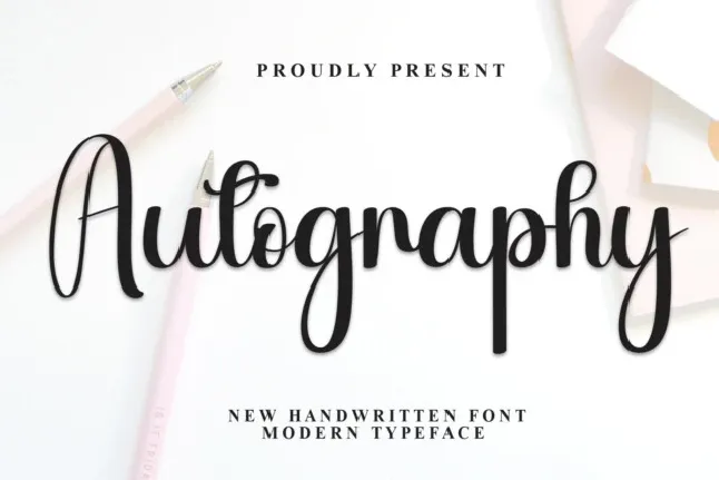 Autography Calligraphy font