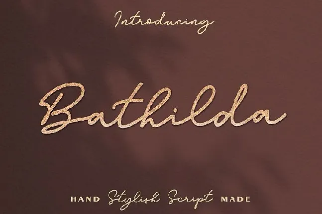 Bathilda Handwritten font