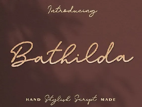 Bathilda Handwritten font