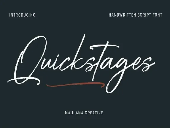 Quickstages font