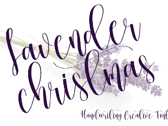 Lavender Christmas font