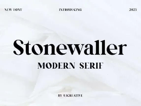 Stonewaller font