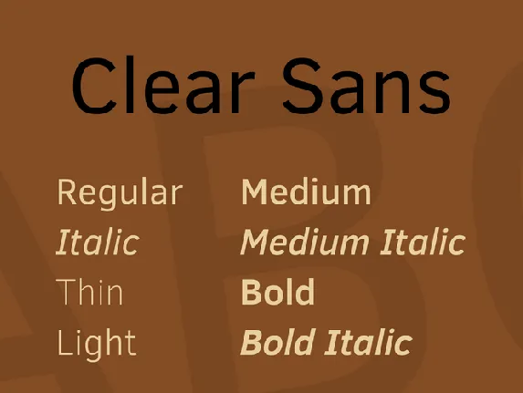 Clear Sans font