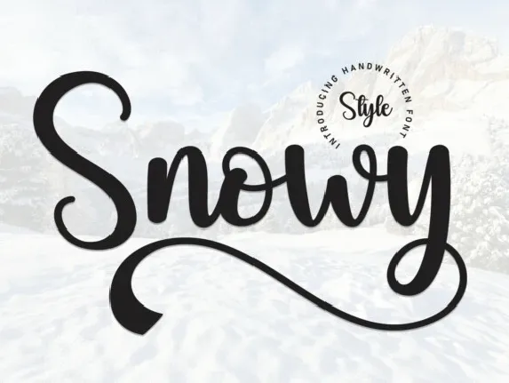 Snowy Script Typeface font