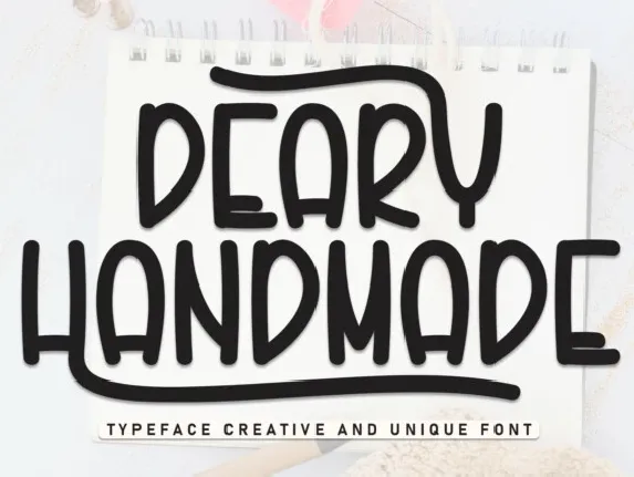 Deary Handmade Display font