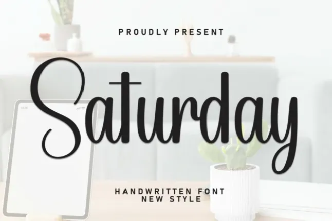 Saturday Script font