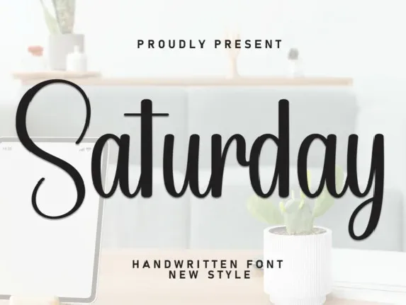 Saturday Script font