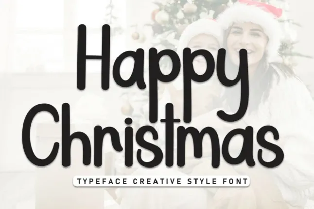 Happy Christmas Display font