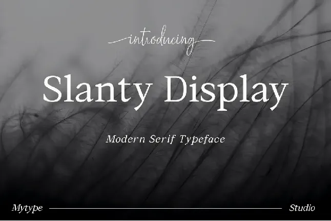 Slanty Display font