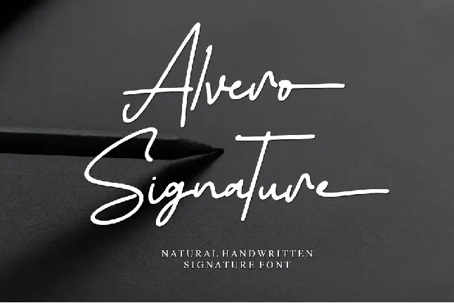 Alvero Signature Italic - Perso font