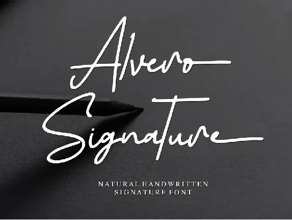 Alvero Signature Italic - Perso font