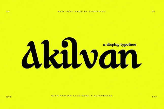 Akilvan font