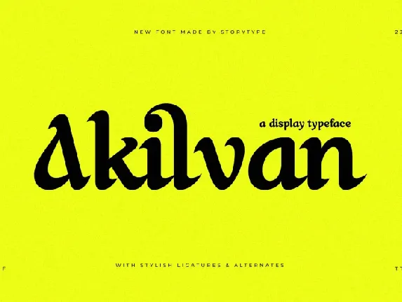 Akilvan font