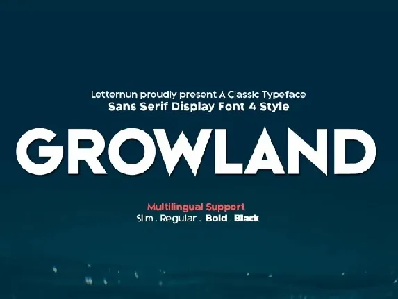 Growland Typeface font