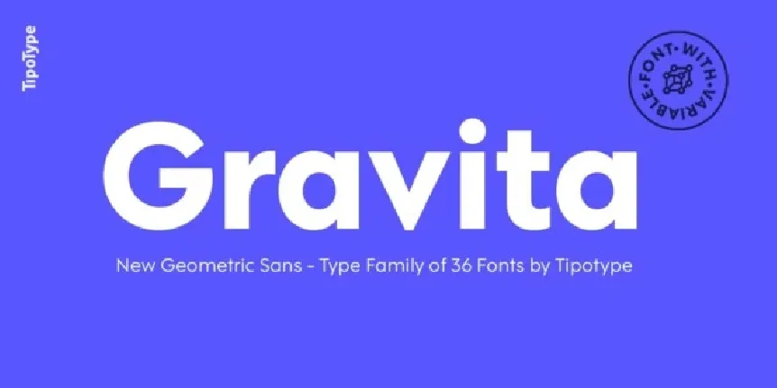 Gravita Family font