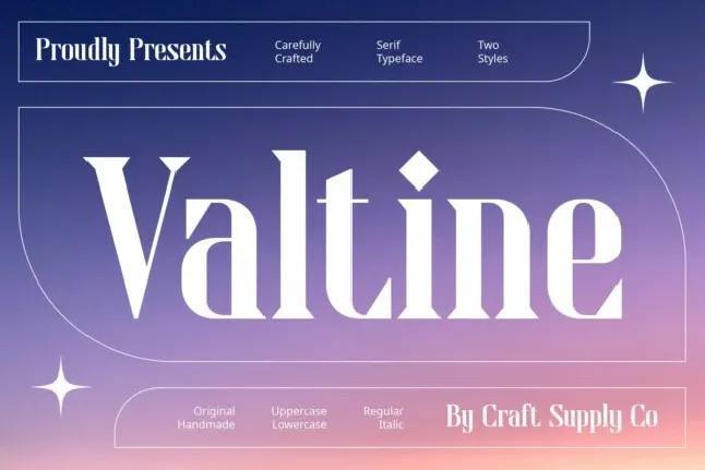 Valtine font