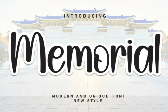 Memorial Display font