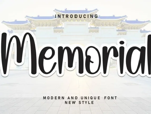 Memorial Display font