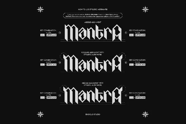 MANTRA Regular font