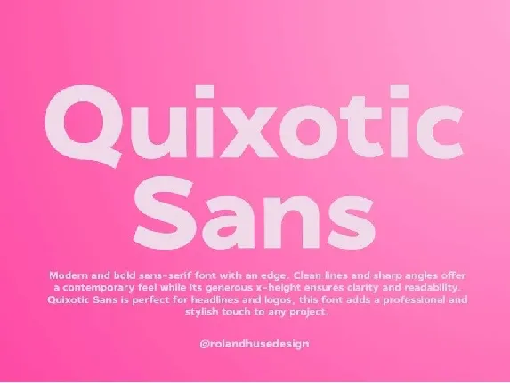 Quixotic Sans font