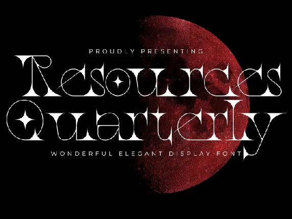 Resources Quarterly Demo font