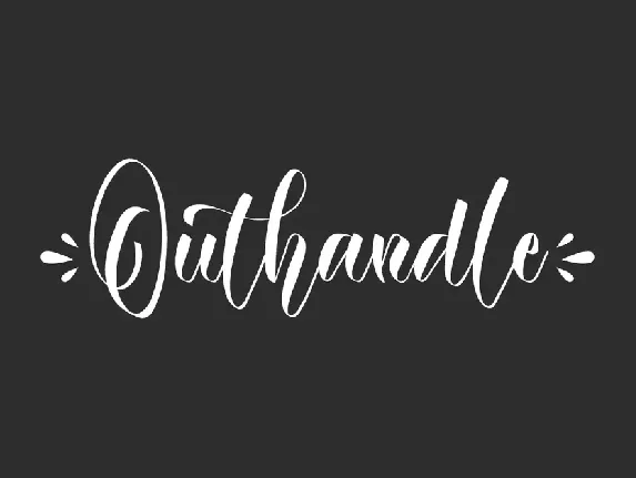 Outhandle Demo font