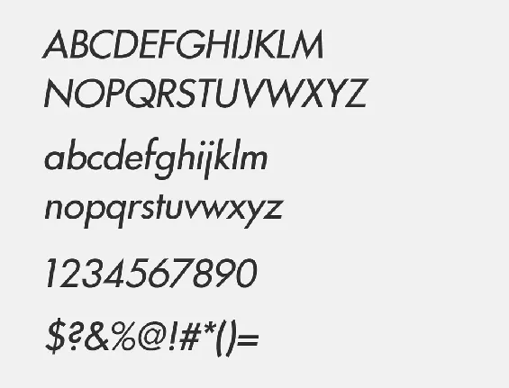 Futura Italic Free Alternatives font