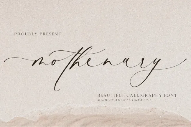 Mothenary font