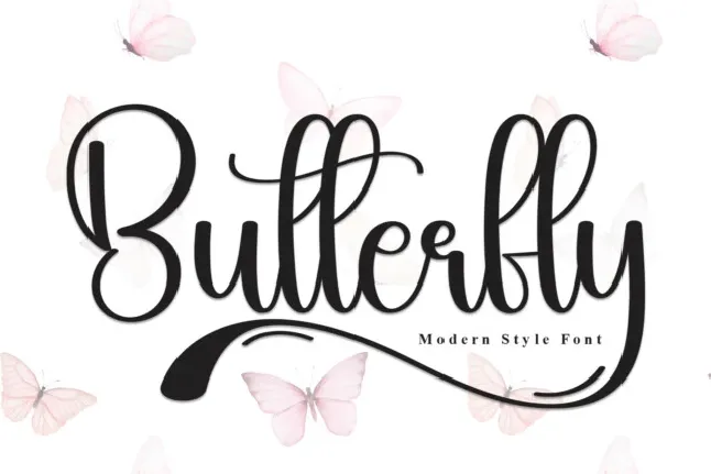 Butterfly Calligraphy font