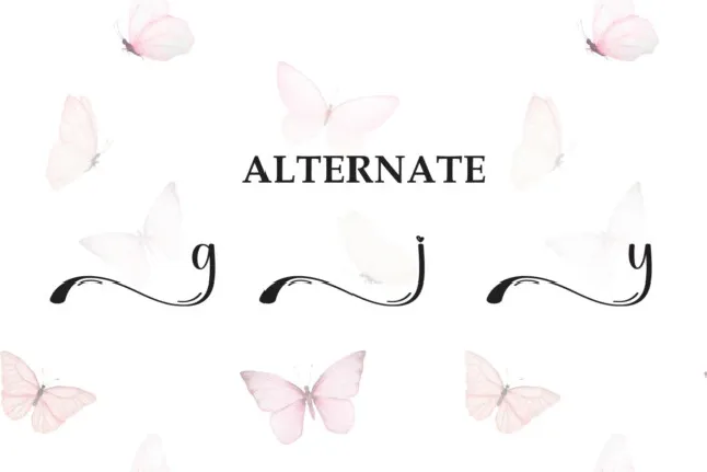 Butterfly Calligraphy font