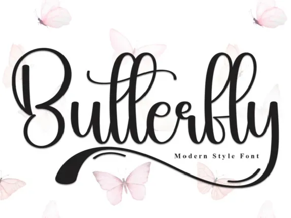 Butterfly Calligraphy font