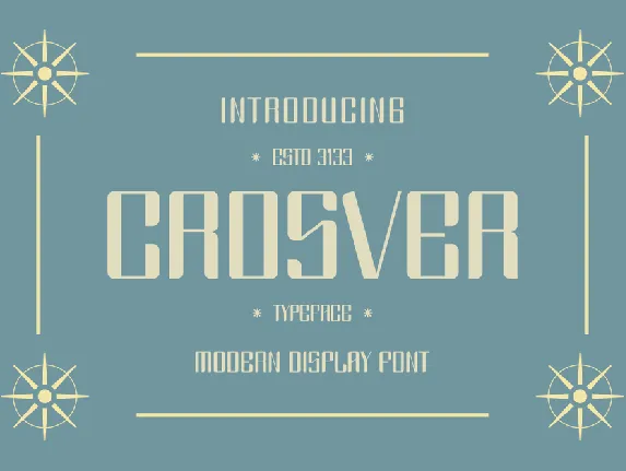 Crosver font