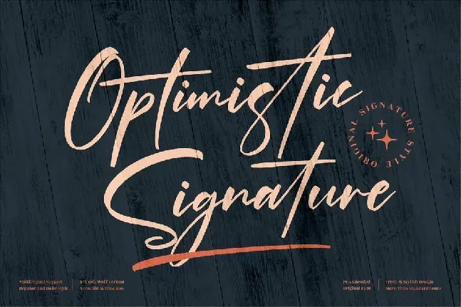 Optimistic Signature font