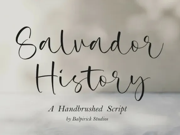 Salvador History font