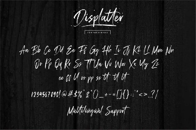 Displatter font