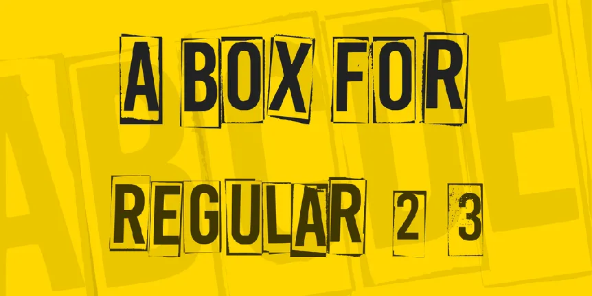 A Box For font