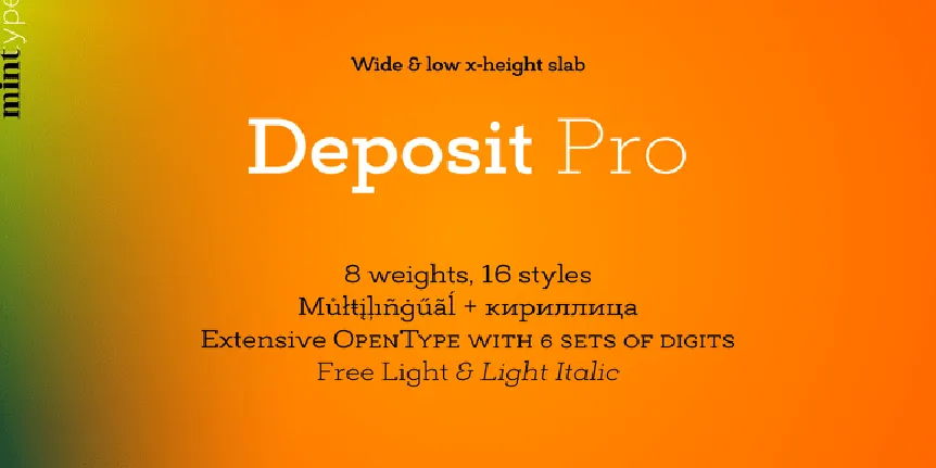 Deposit Pro Family font