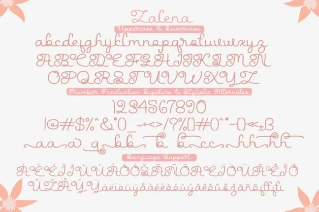 Zalena Script font