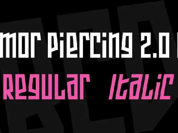 Armor Piercing 2.0 BB font