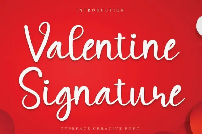 Valentine Signature Script font