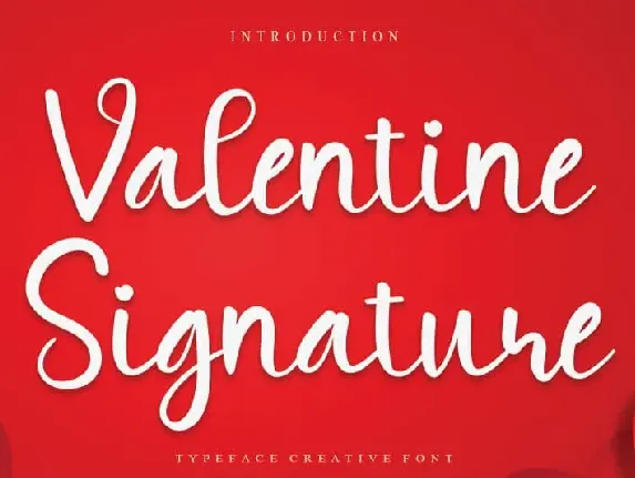 Valentine Signature Script font