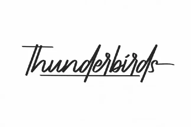 Thunderbirds Signature font