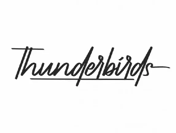 Thunderbirds Signature font